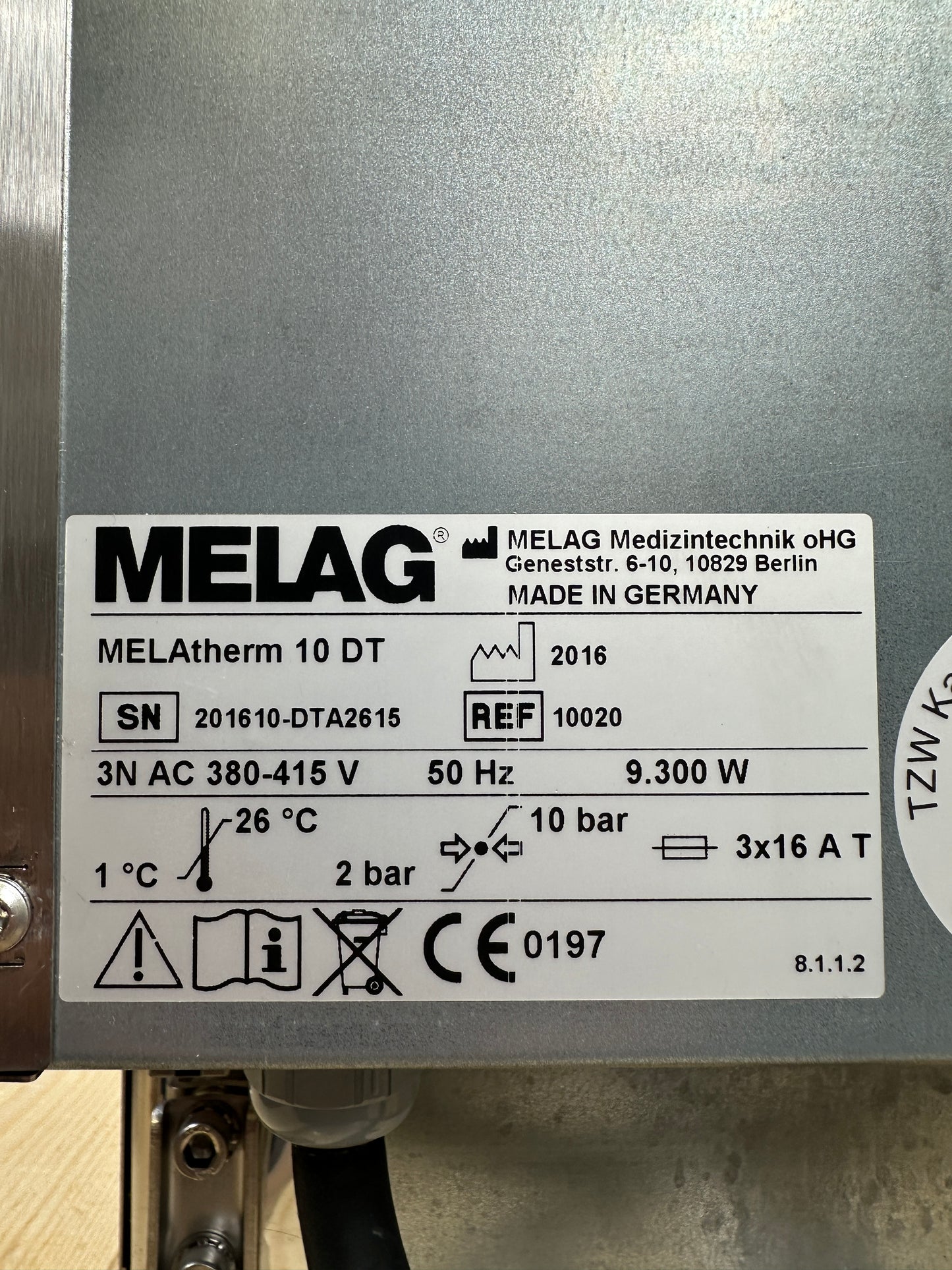 Melag Melatherm 10DT Thermodesinfektor