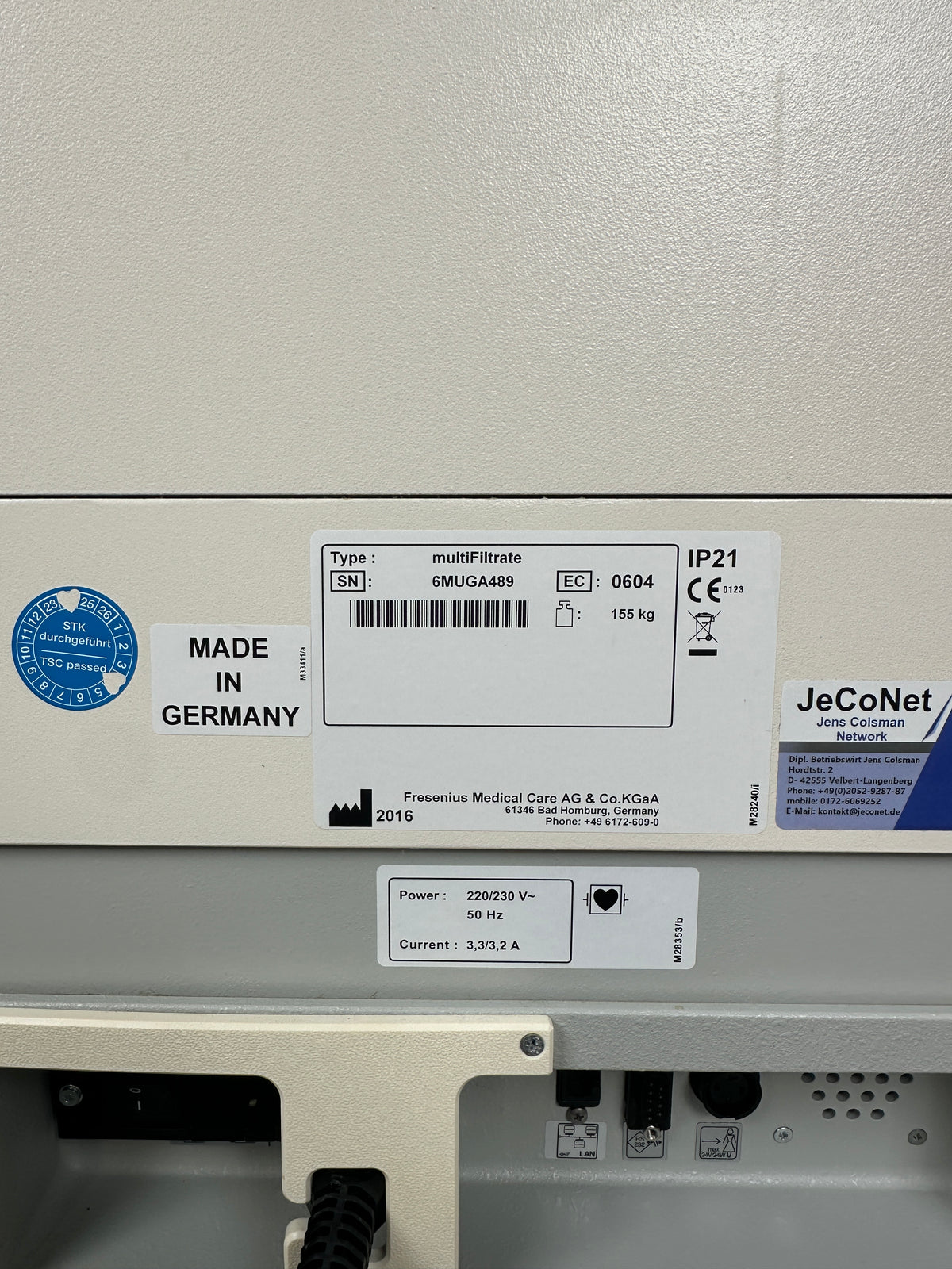Fresenius Multifiltrate Dialyse 2016