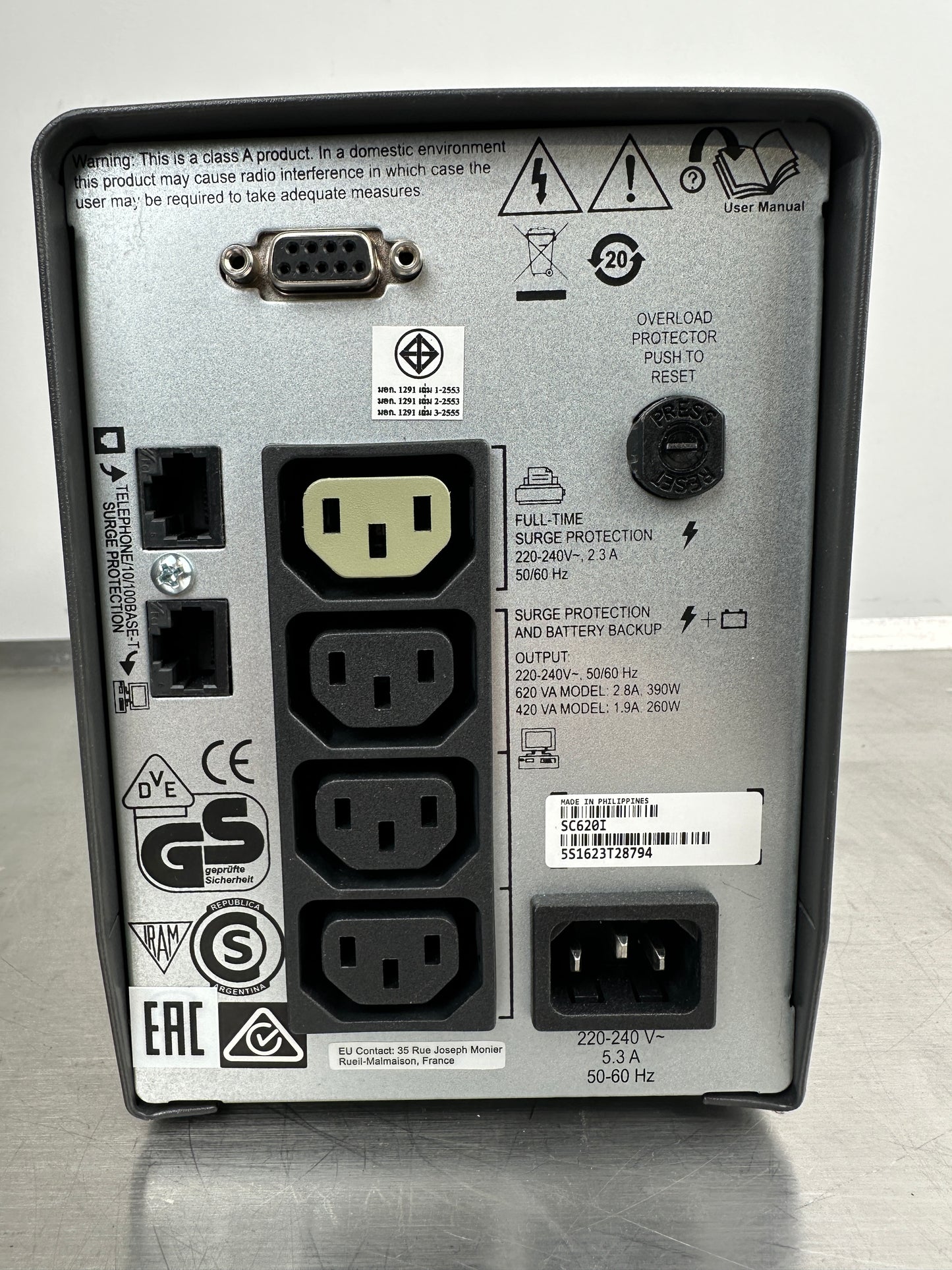 APC Smart-UPS SC 620 – USV 620 VA / 390 W – Modell SC620I