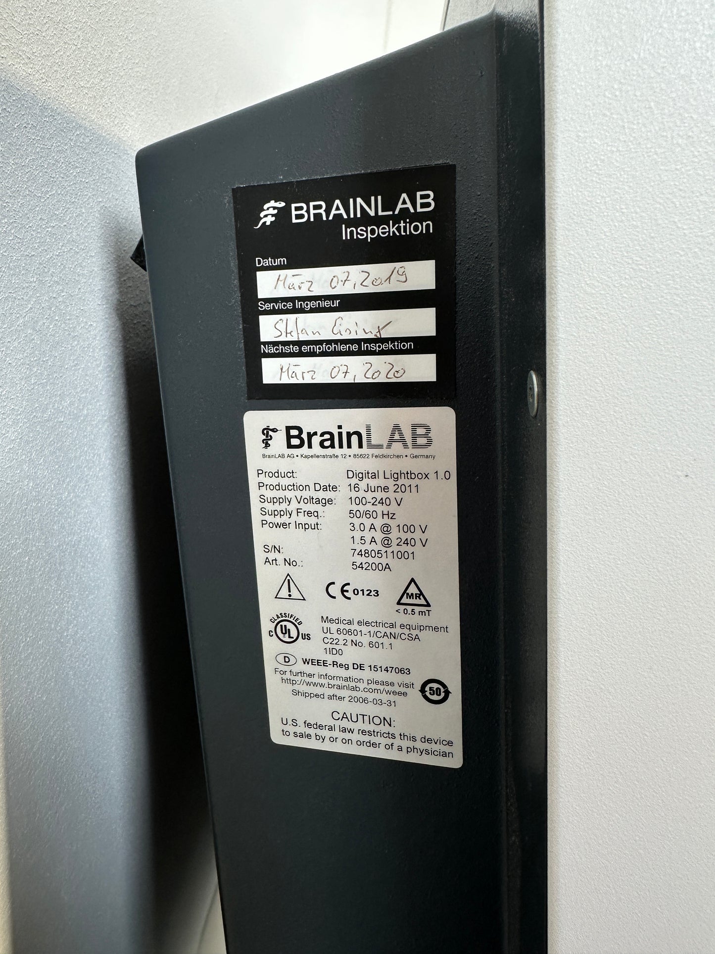 Brainlab Digital Lightbox 1.0 OP-Bildbetrachtungsgerät