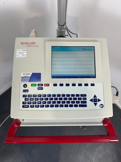 Schiller Cardiovit AT-102 Plus EKG Schreiber & Sauganlage Strässle DT100 inkl. Fahrwagen