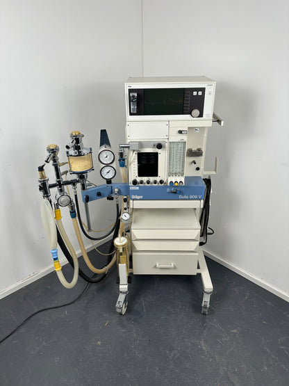 Dräger Sulla 909V Blue Anesthesia Ventilator & PM8050 Ventilog 2