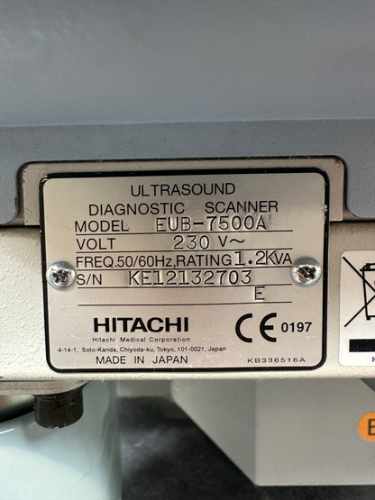 Hitachi EUB-7500A Ultraschallfarbdoppler inkl. 2 Sonden