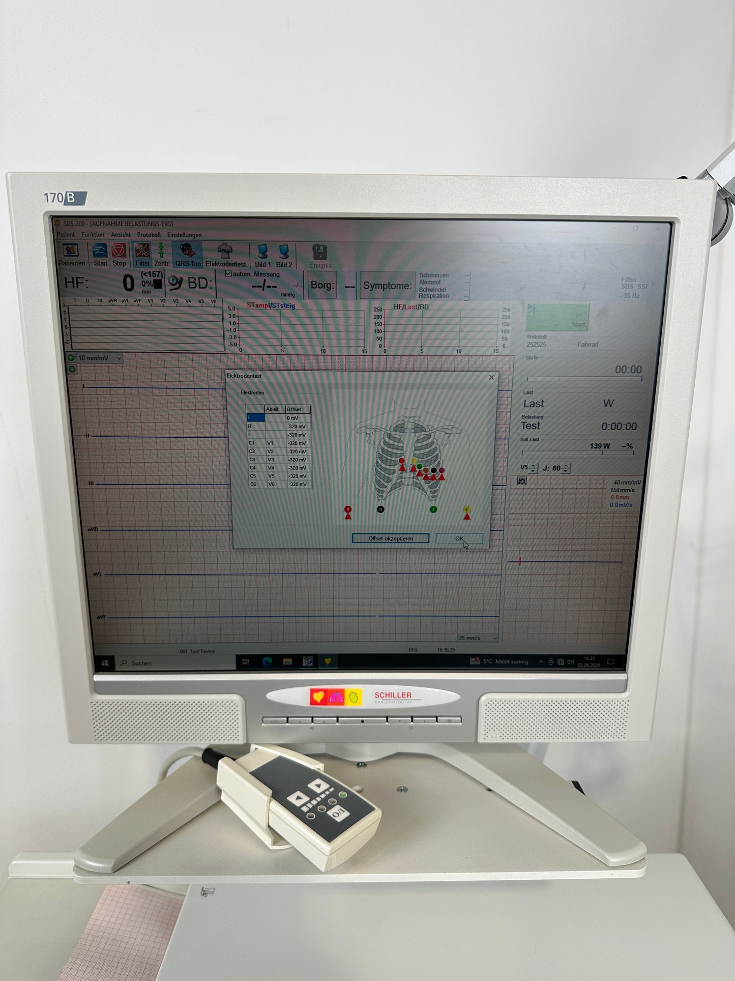 Schiller Cardiovit CS-200 Belastungs EKG, Strässle DT100, Ergometer 911 BP Windows 10