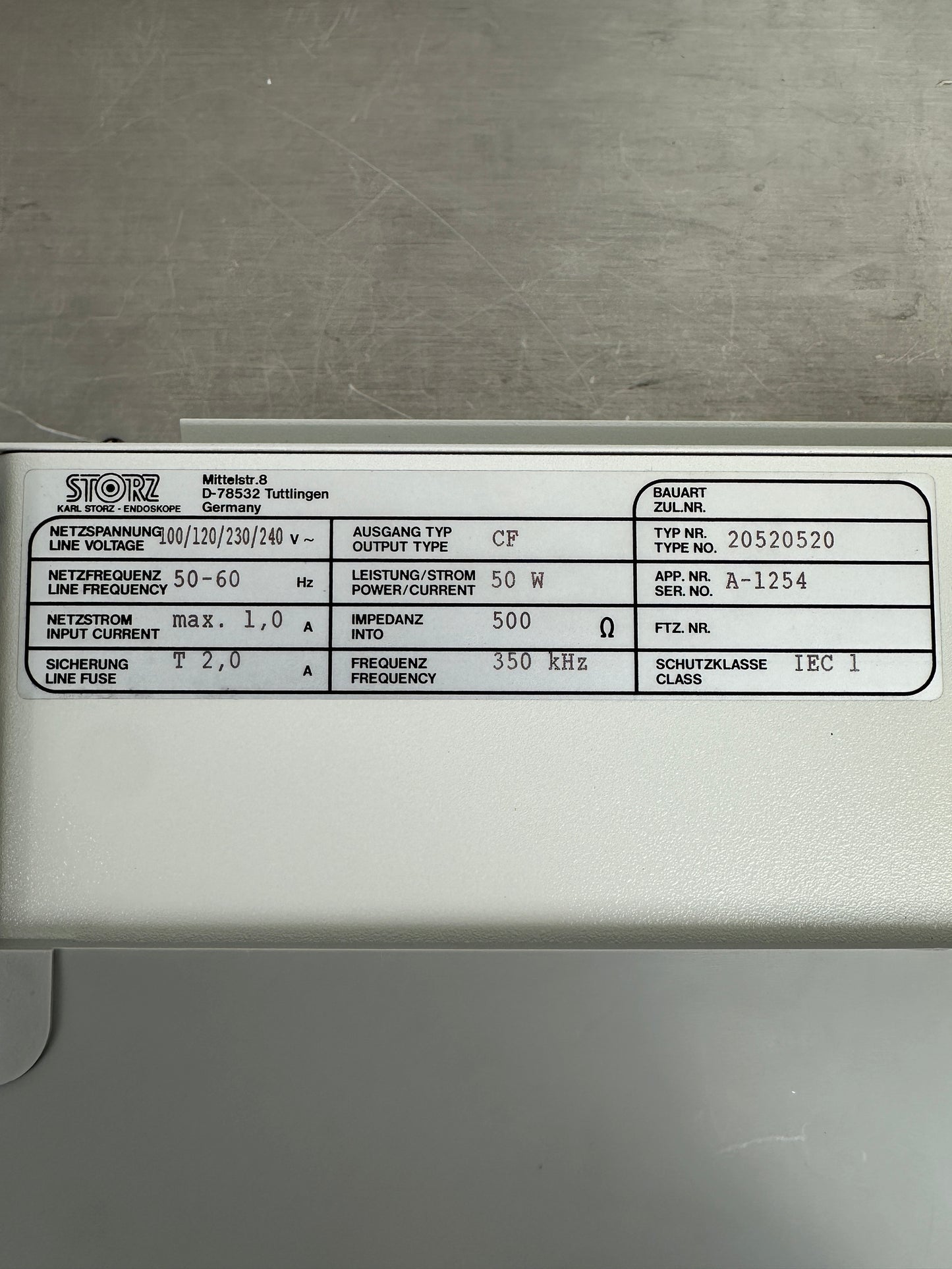 Storz Autocon 50, 205205 20 HNO HF-Chirurgiegerät