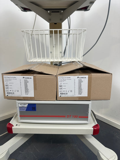 Schiller Cardiovit AT-102 Plus EKG Schreiber & Sauganlage Strässle DT100 inkl. Fahrwagen