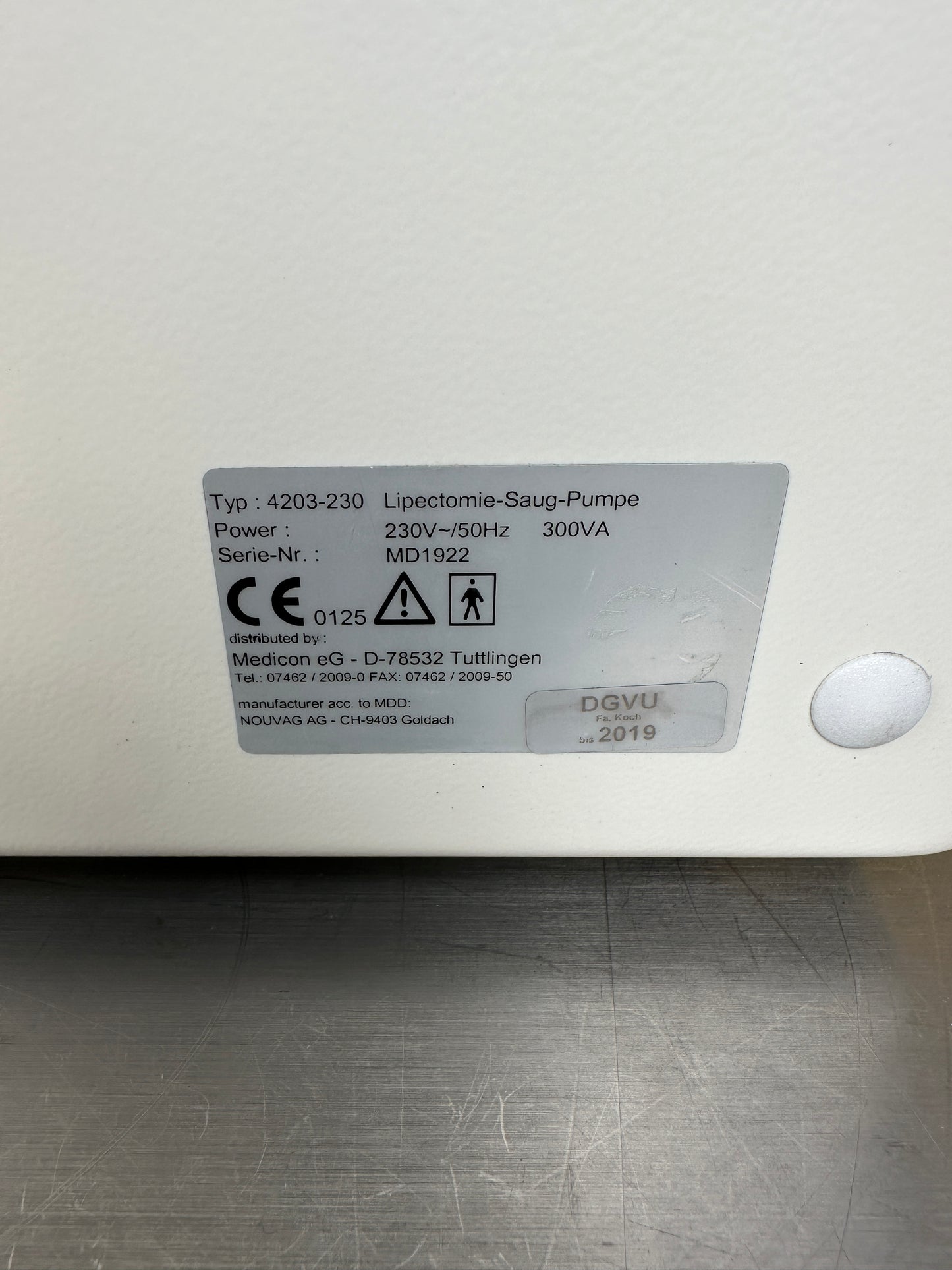 Medicon LS-a60 Absauger -0,95 bar inkl. Fusschalter Lipectomie