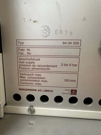 Dräger Sulla 800 V anesthesia ventilator