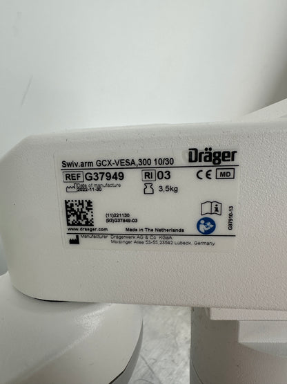 Dräger GCX-Vesa G37949 Tastaturablage mit Auszug und Monitorhalter 30cm Ausleger gerade
