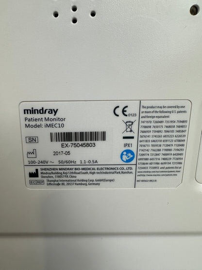 Mindray IMEC 10 Patientenmonitor inkl. Zubehör