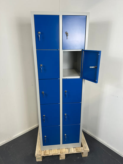 Schliessfachschrank Metallspind 10 Fächer