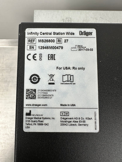 Dräger Infinity CentralStation Wide MS26800 + Infinity Gateway Server – Patientenmonitoring Zentrale