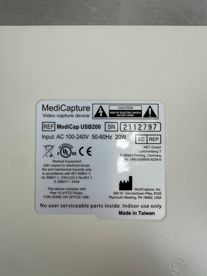 MediCapture MediCap USB200  Videoaufnahme Image Capture