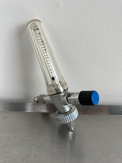 Gas-Durchflussmesser (Rotameter) Durchflussregler für Sauerstoff O₂ (1-15l/min)