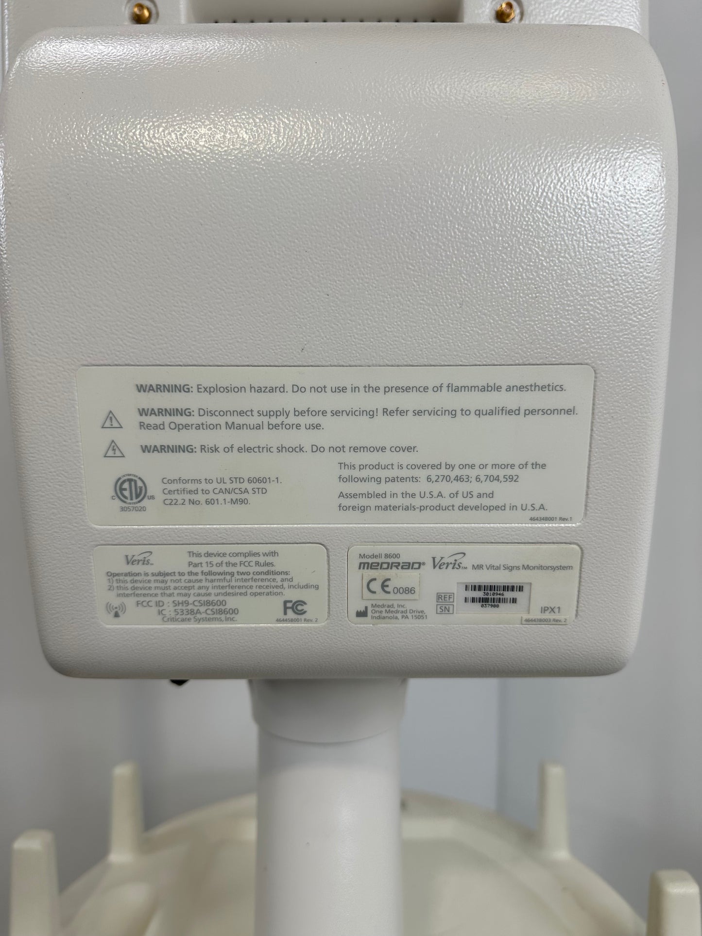 Medrad Veris 8600 Patienten-Monitoring-System MRT