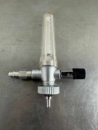 Gas-Durchflussmesser (Rotameter) Durchflussregler für Sauerstoff O₂ (1-15l/min)