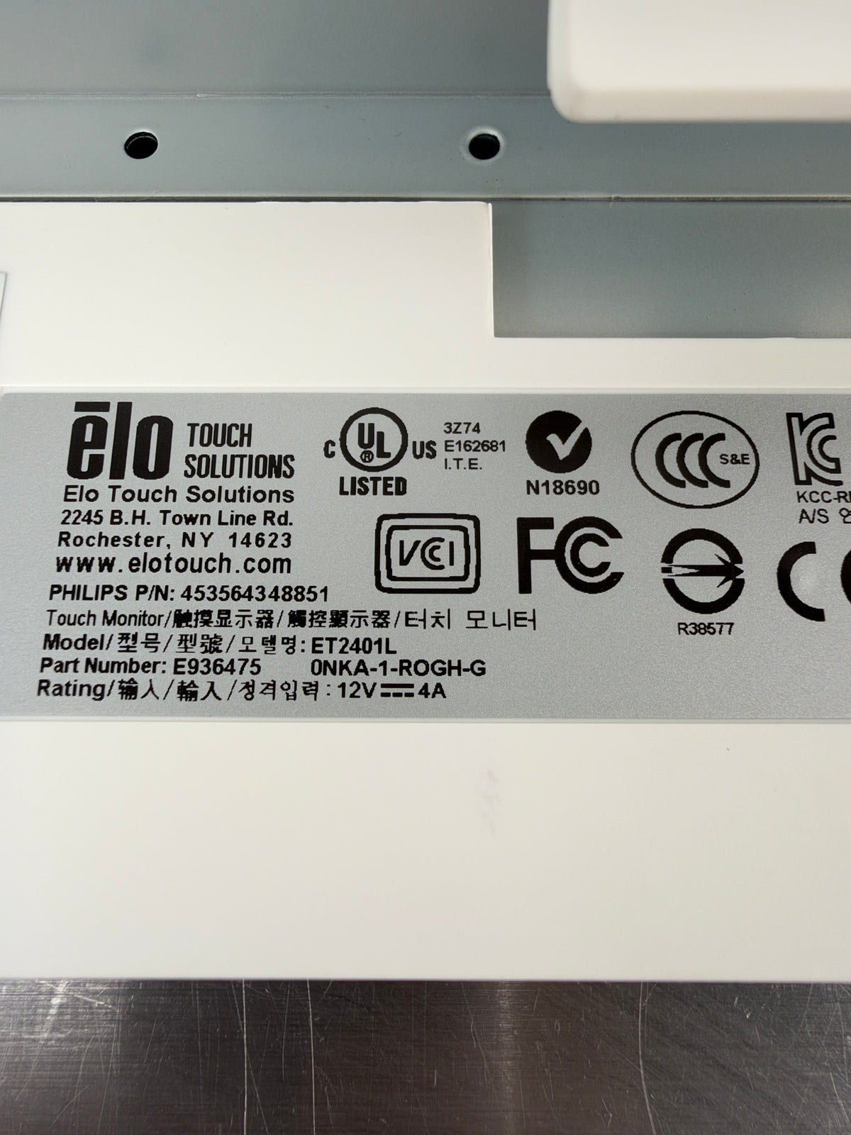 Philips ELO ET2401L 24” Full HD Touchscreen Monitor / Medical Display – 453564348851