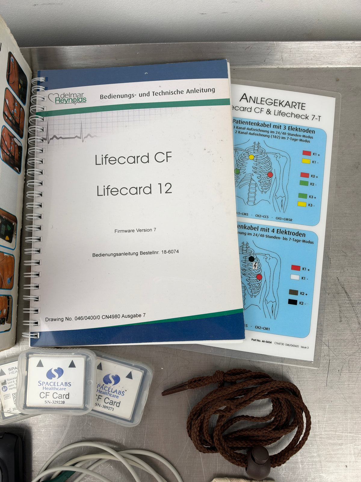 Delmar Reynolds Lifecard CF digitaler Langzeit-EKG / Holter-Recorder – Komplettset