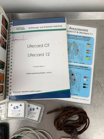 Delmar Reynolds Lifecard CF digitaler Langzeit-EKG / Holter-Recorder – Komplettset