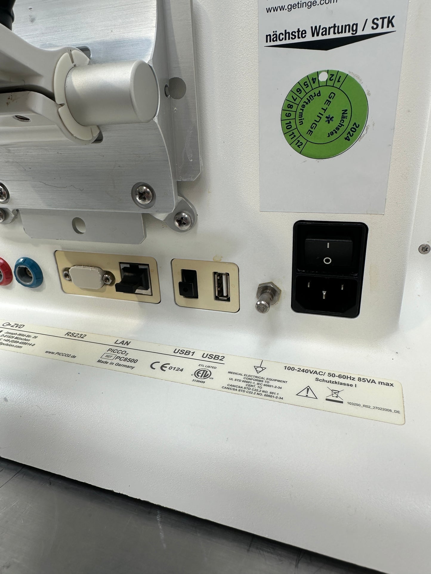 Pulsion Picco 2 Patient Monitor including cables
