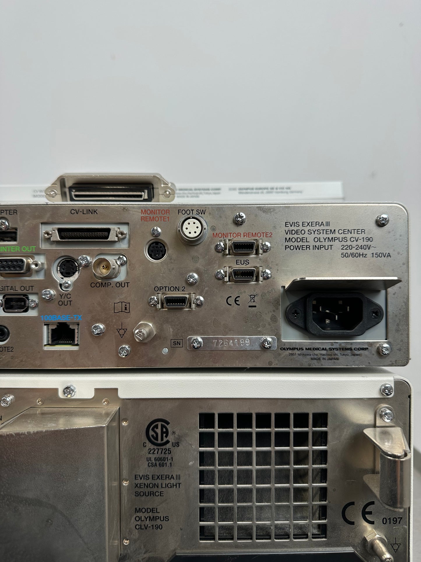Olympus Evis Exera III Videoprozessor CV190 & Lichtquelle CLV 190 SET