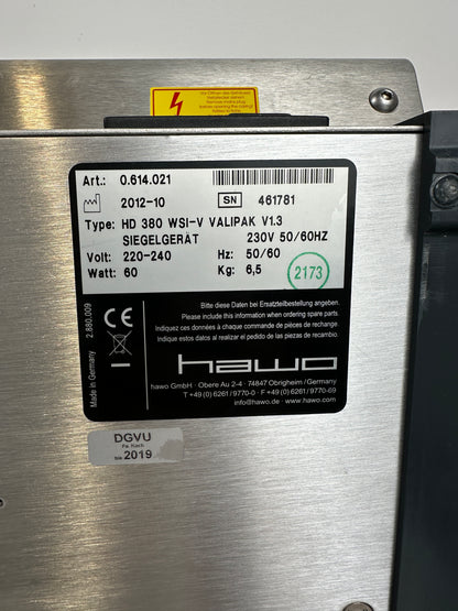 Hawo Siegelgerät HD380 WSI-V Valipak