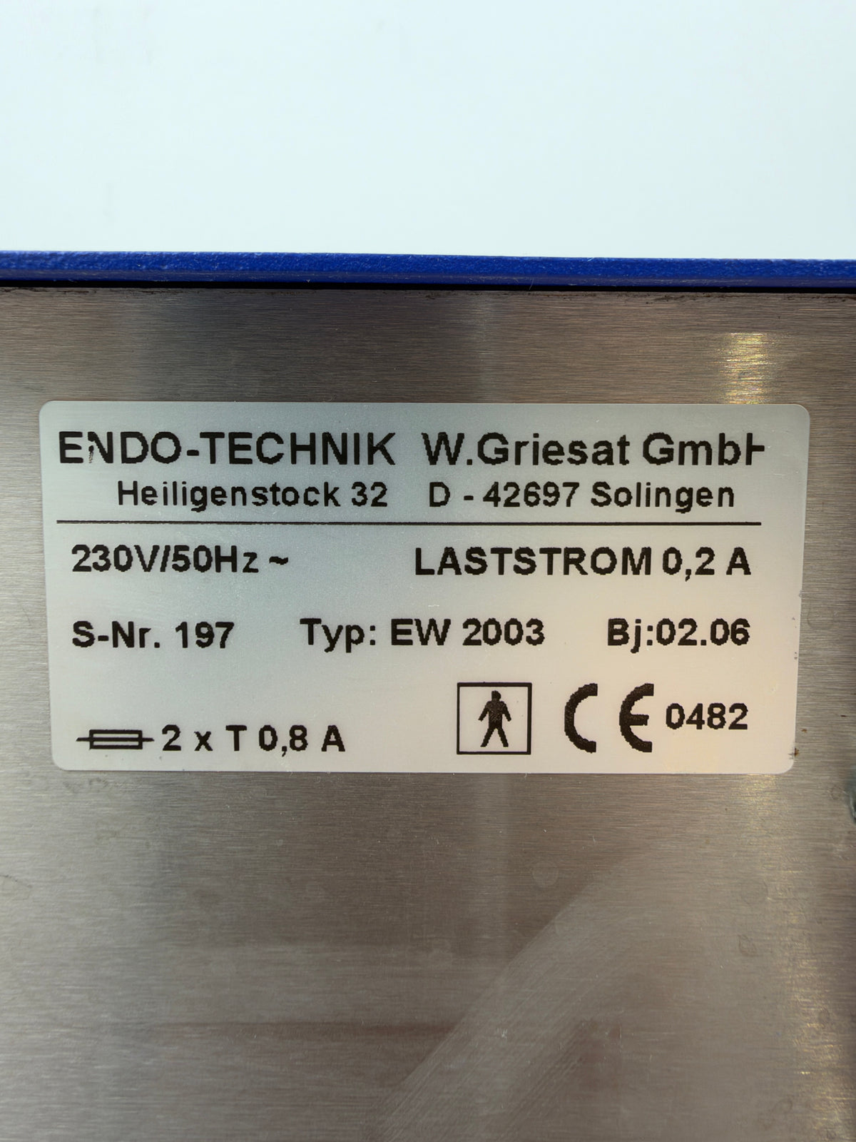 Endo-Technik W. Griesat EW 2003 Endo Washer – Endoskop-Spülgerät mit Fußschalter