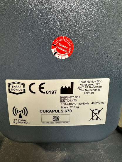 Enraf Nonius Curapuls 670 inkl. 2 Circuploden 90mm & 140mm