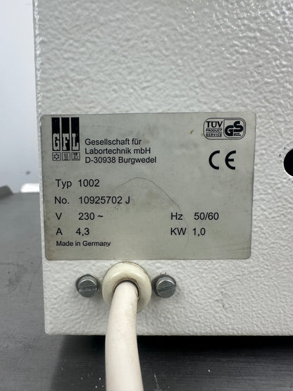 GFL 1002 Labor-Wasserbad – 1,0 kW – Edelstahl – digital geregelt