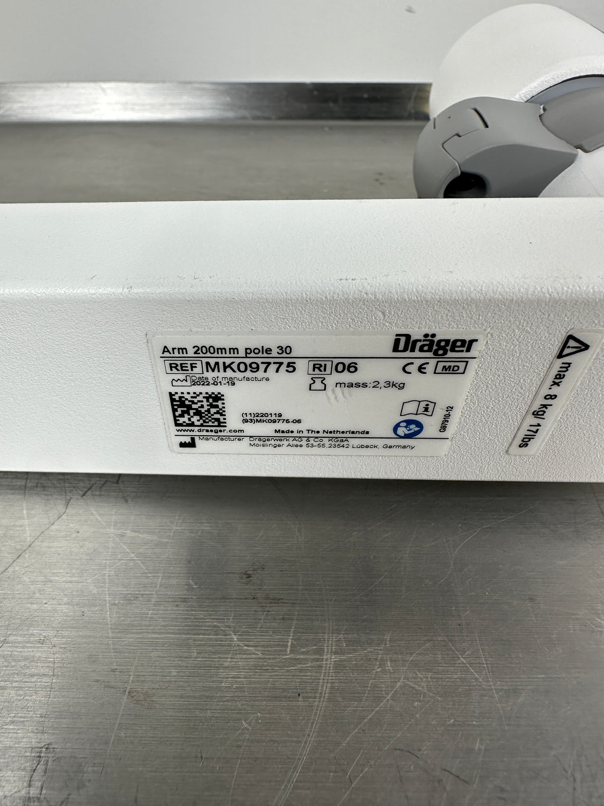Dräger GCX MK09775 Arm 200mm Pole 30