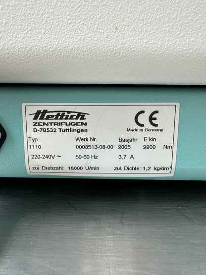 Hettich Mikro 22R Kühlzentrifuge 18.000 RPM