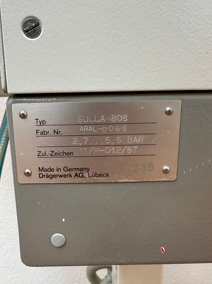 Dräger Sulla 808 Anesthesia Ventilator