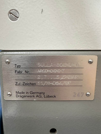 Dräger Sulla 808 VD anesthesia ventilator