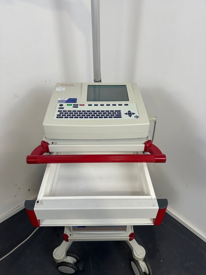 Schiller Cardiovit AT-102 Plus EKG Schreiber & Sauganlage Strässle DT100 inkl. Fahrwagen