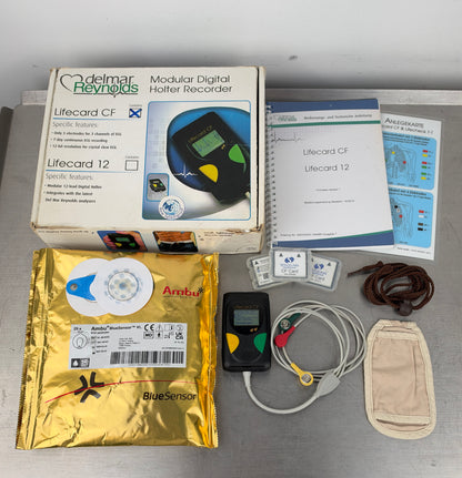 Delmar Reynolds Lifecard CF digitaler Langzeit-EKG / Holter-Recorder – Komplettset