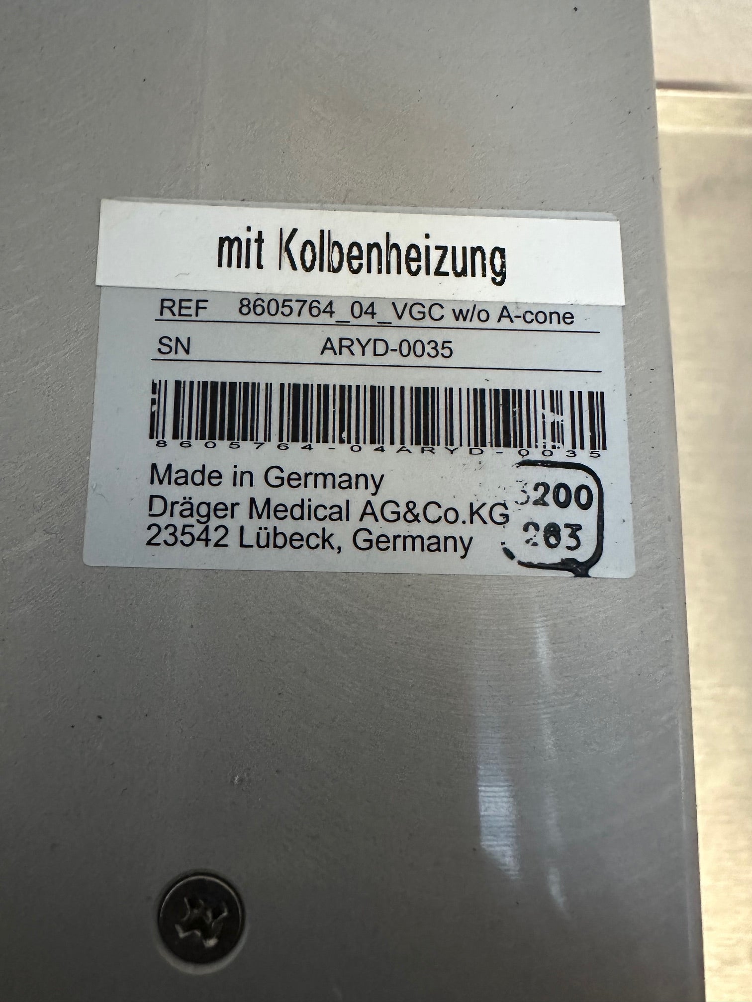 Dräger 8605764 VGS-Einheit 