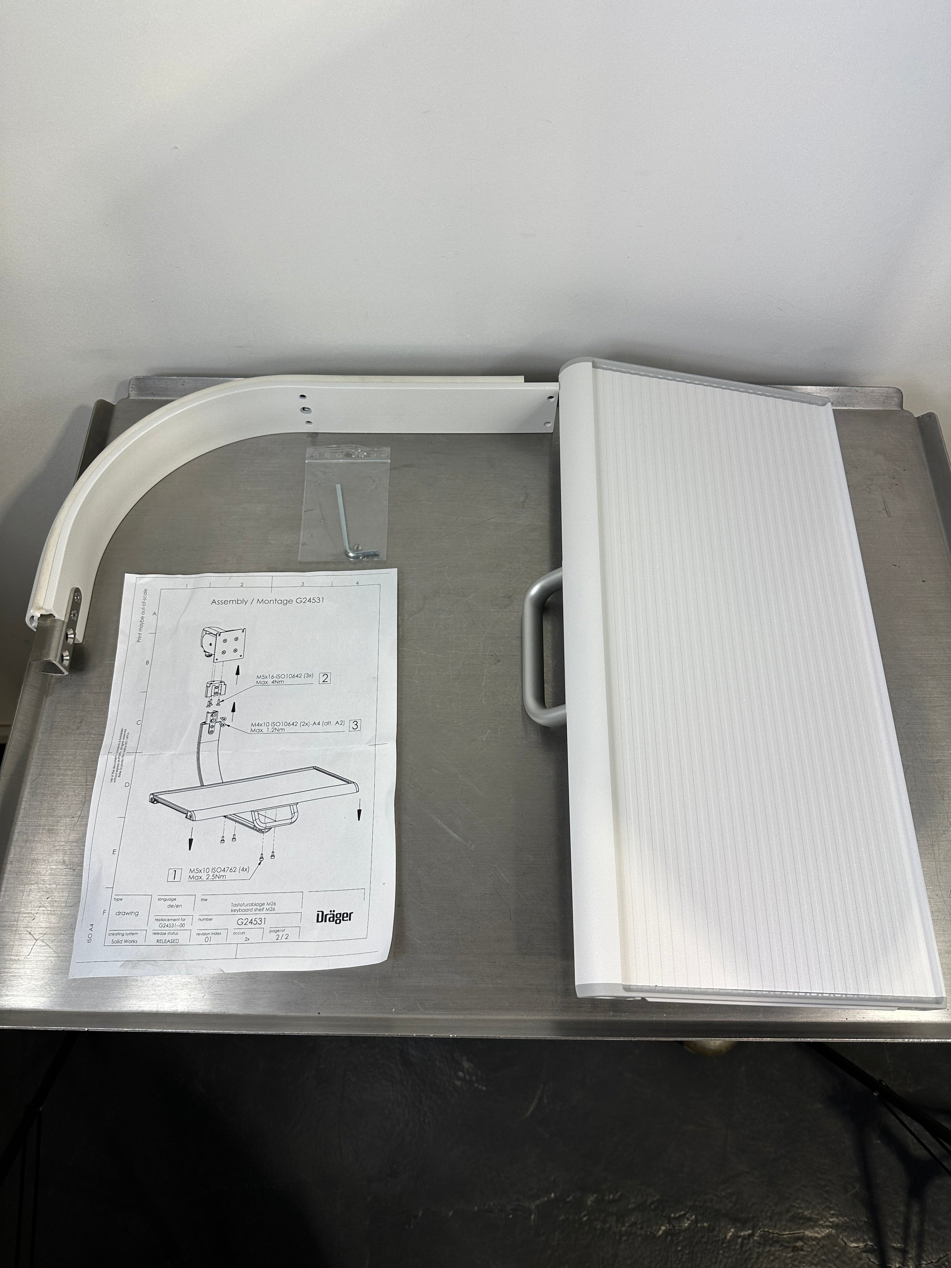 Dräger Tastaturablage M26 G24531 Zubehör