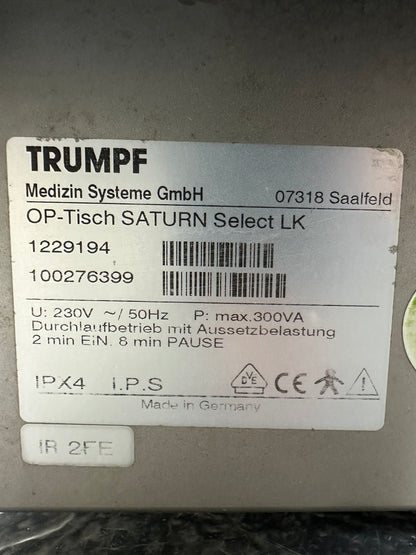 Trumpf OP-Tisch Saturn Select LK