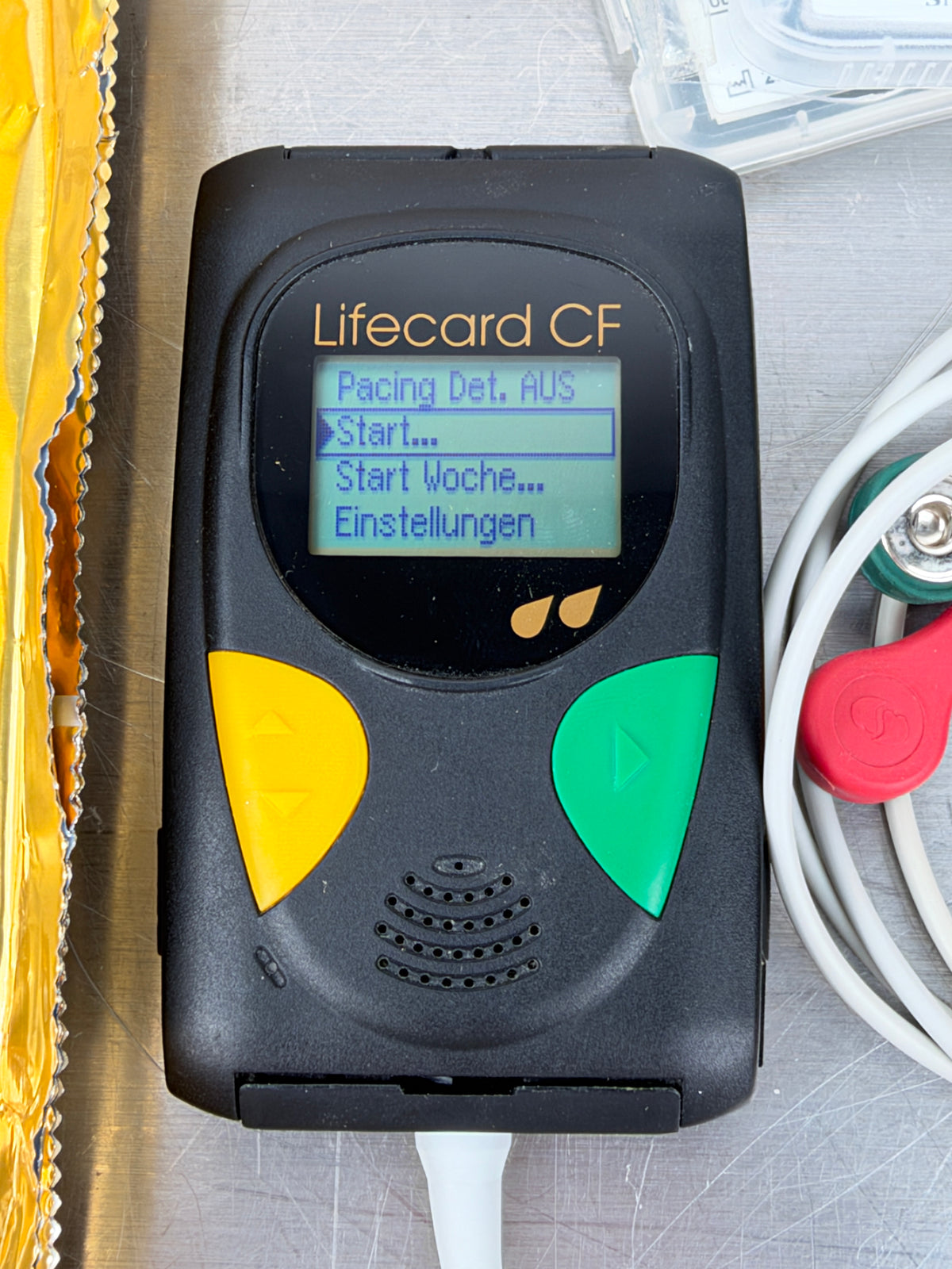 Delmar Reynolds Lifecard CF digitaler Langzeit-EKG / Holter-Recorder – Komplettset