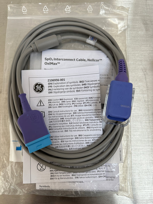 GE Healthcare Technologies 2021406-001 SPO2-Kabel