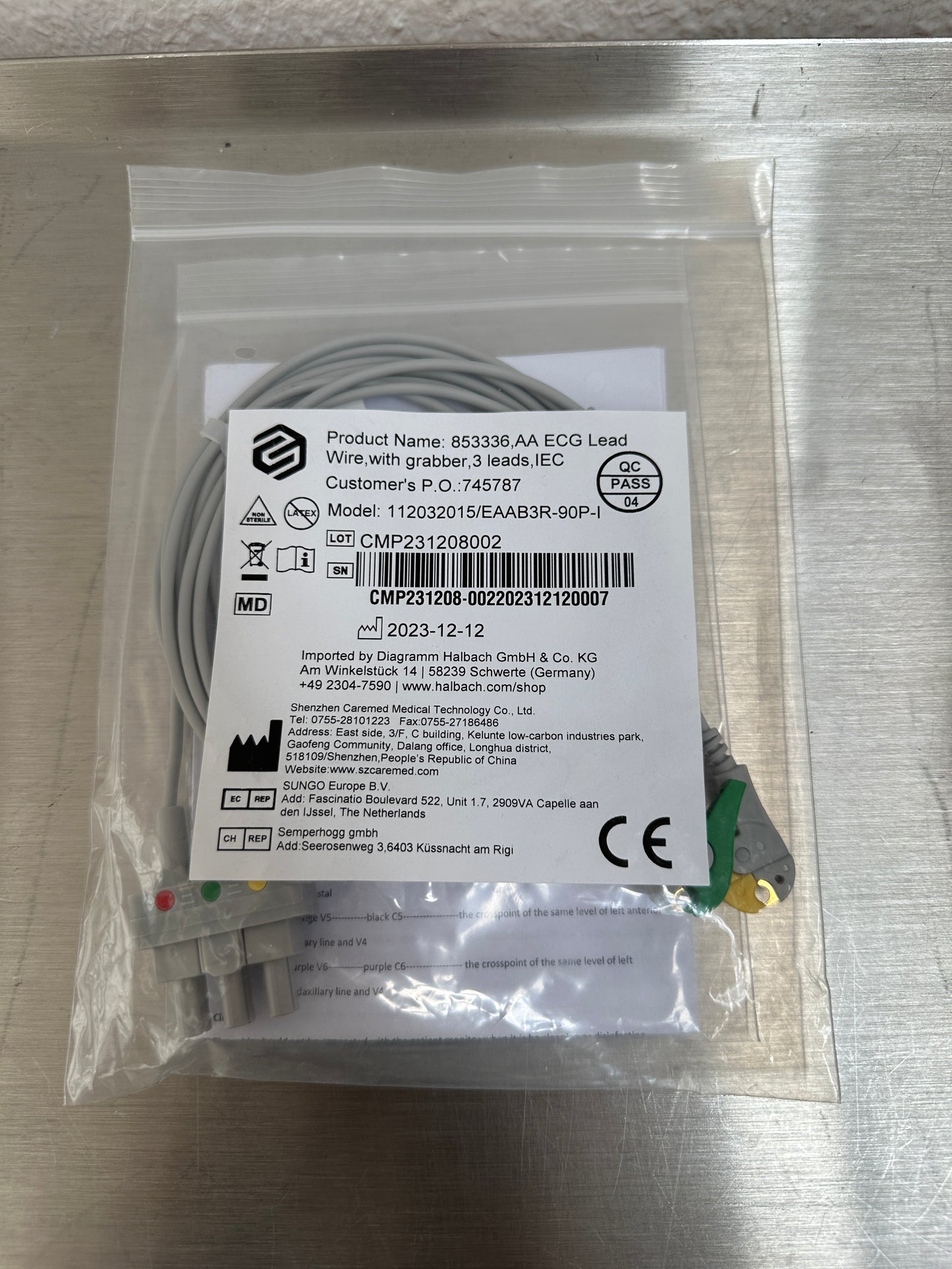 Halbach GmbH 112032015 EAAB3R-90P- EKG-Patientenkabel
