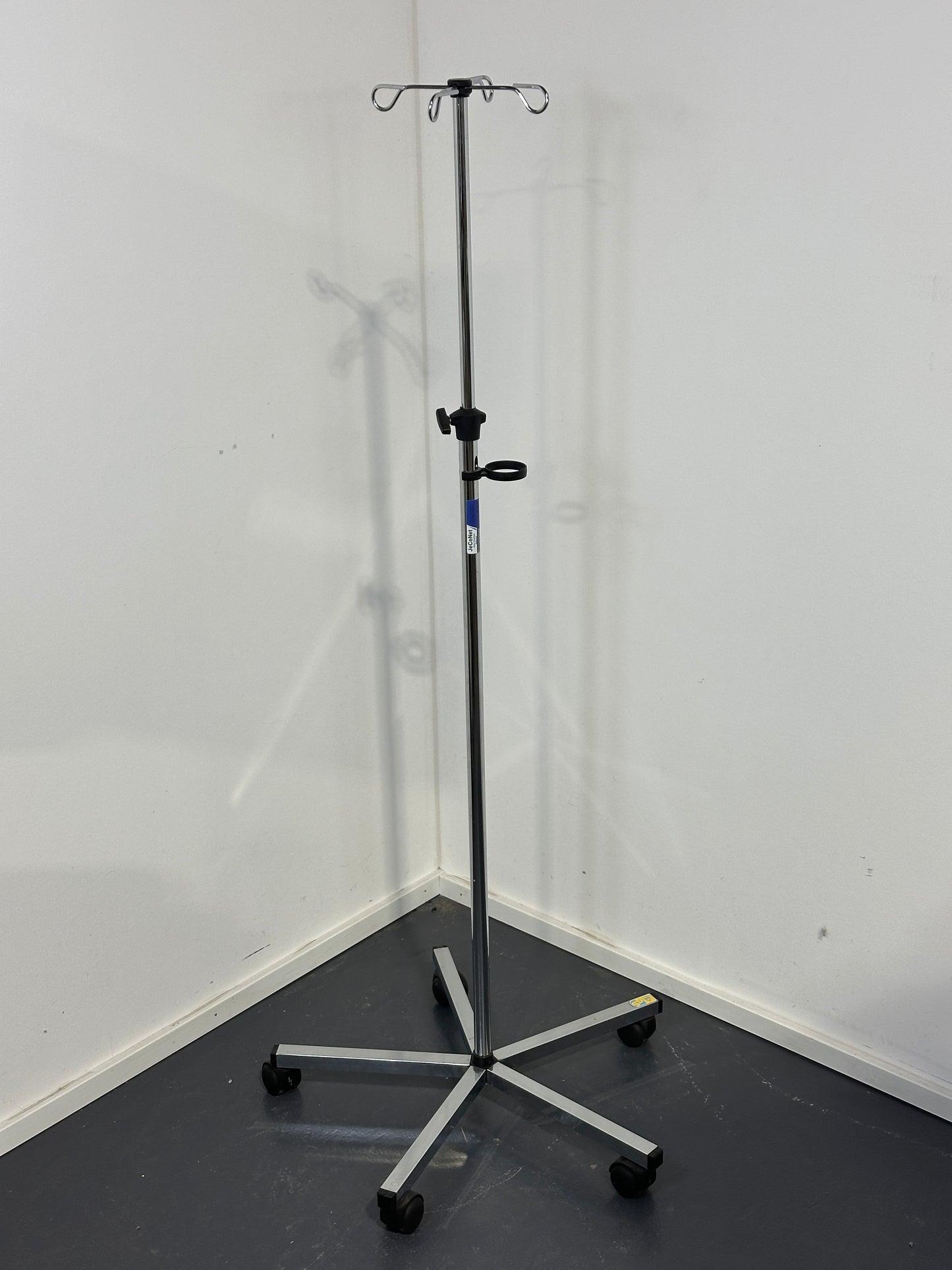 IV Pole 5-leg, Stainless Steel Mobile with Casters