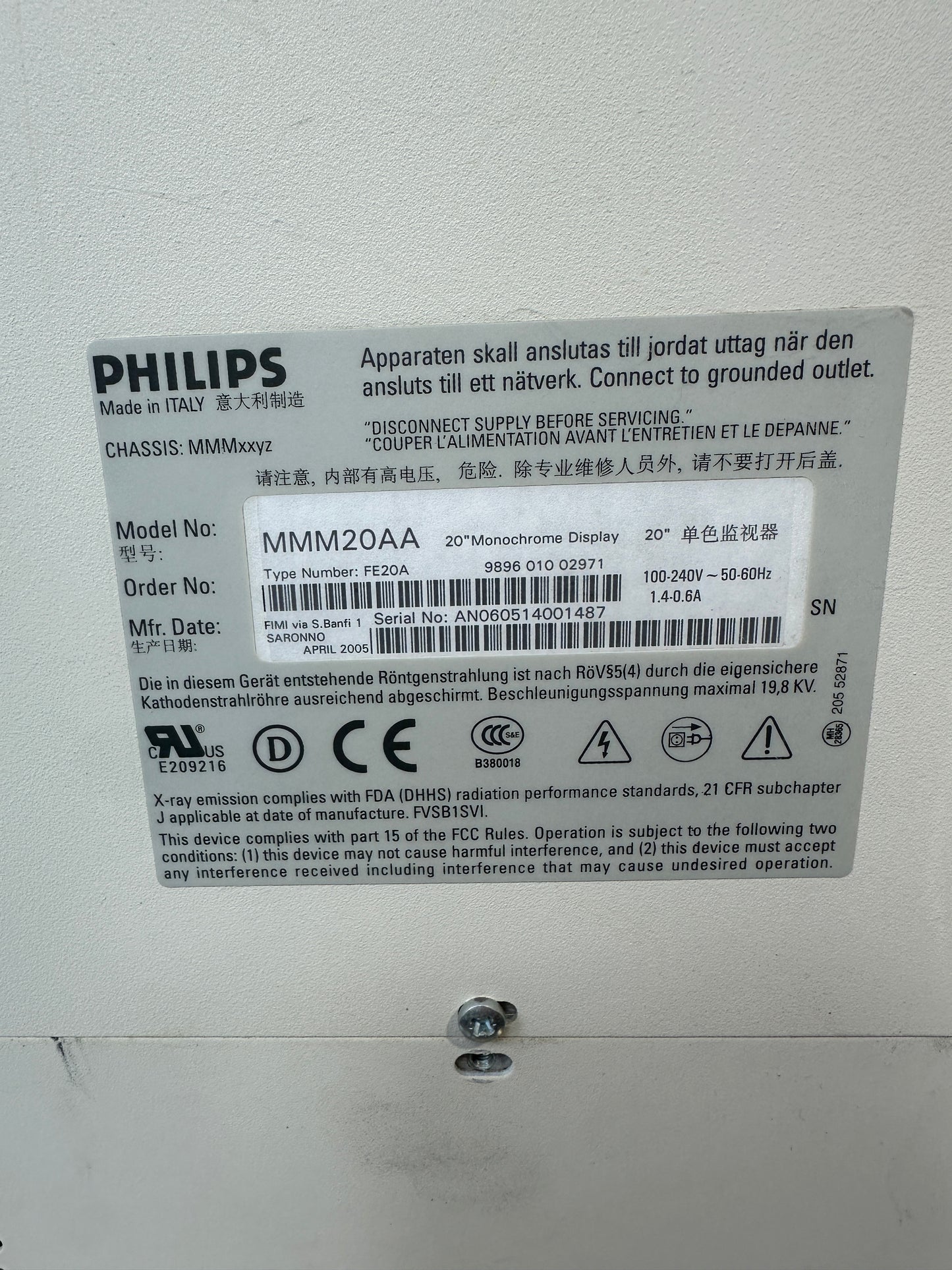 Philips MMM20AA Befundungsmonitor
